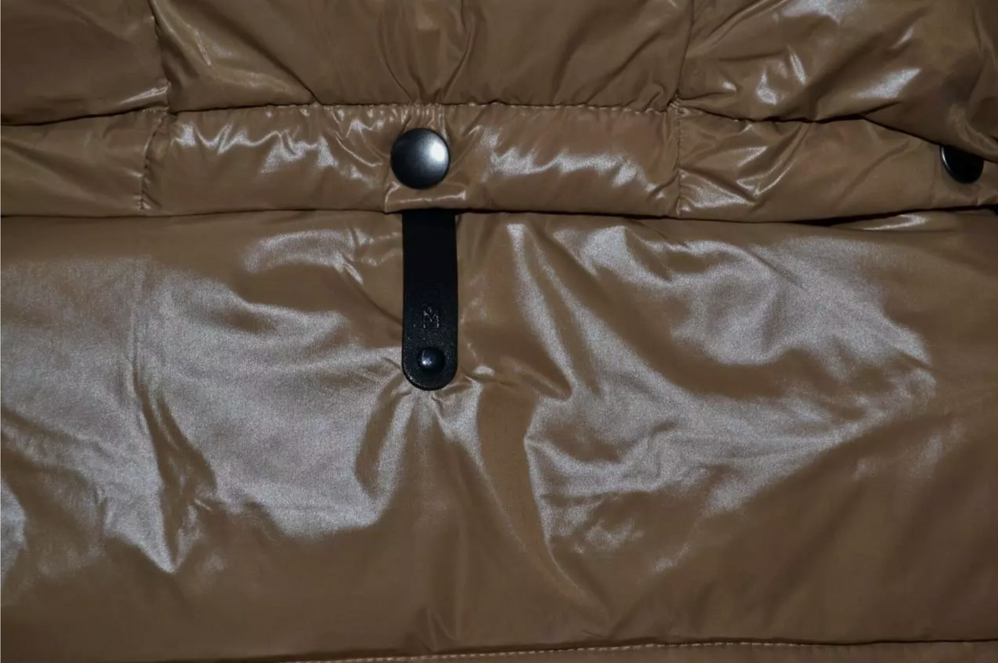 Madalyn Lustrous Light Down Jacket With Hood In Brown (Size: 40)