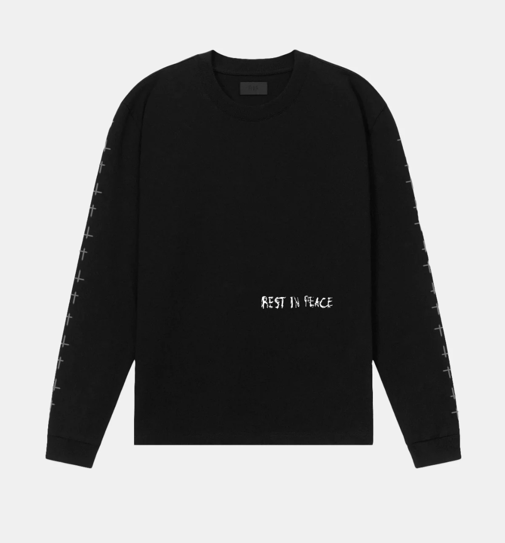 RTA LAWRENCE LONG SLEEVE TEE | BLACK CROSS
