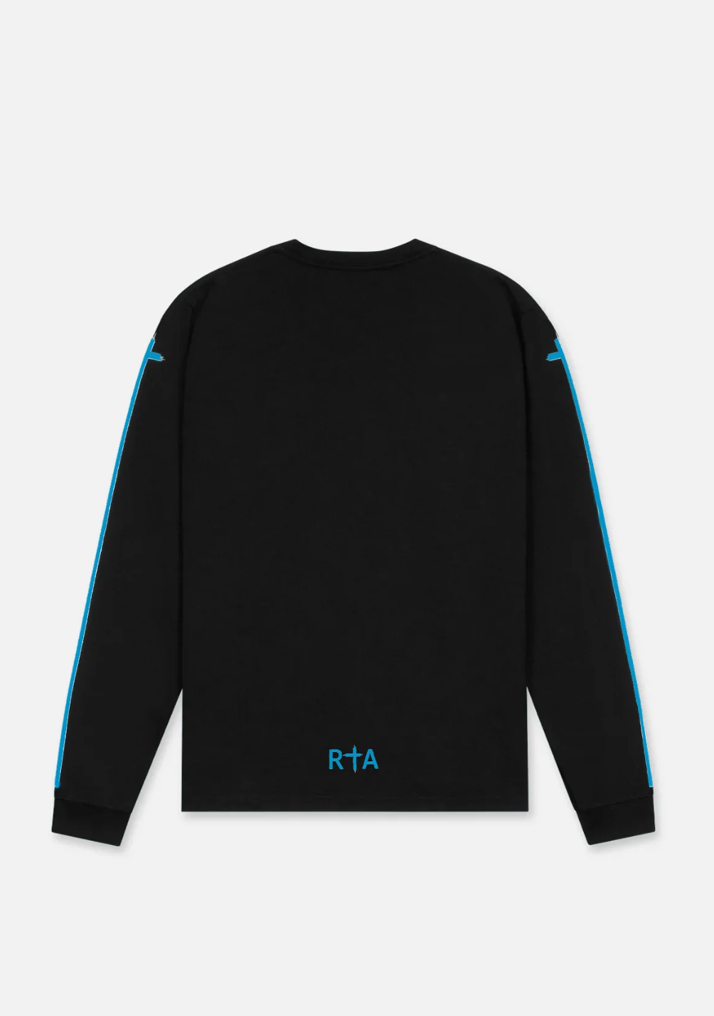 LAWRENCE LONG SLEEVE TEE | BLACK BLUE SLEEVE CROSS (Size: XS)